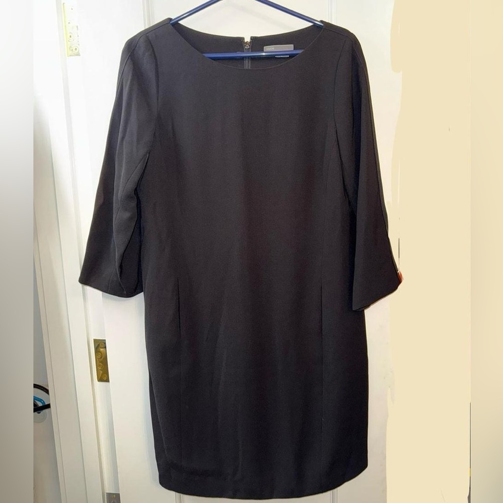 VINCE. Black Midi Dress